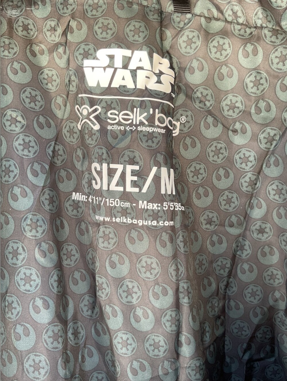 STAR WARS Darth Vader Selk’Bag onesie sleeping bag Adult size Medium - Picture 6 of 12